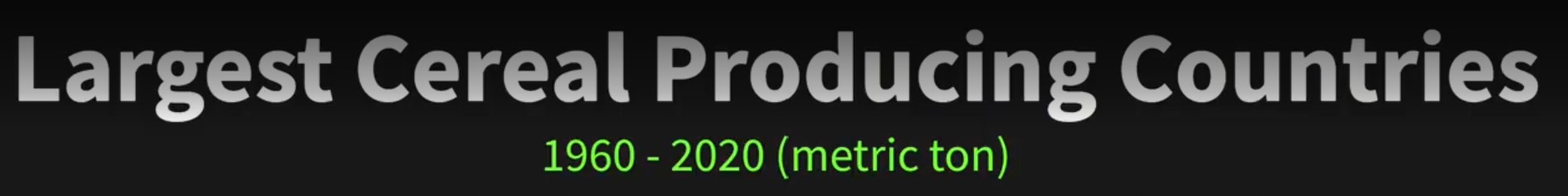 بزرگترین کشورهای تولید کننده غلات جهان از 1960 تا 2020